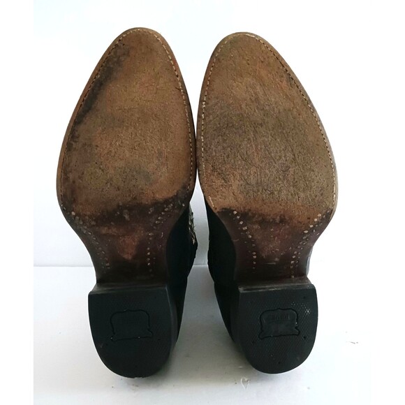 Rudel Bull Neck Dk Brown Leather Western Boot Handcrafted Mexico 10E Rugged main image 5